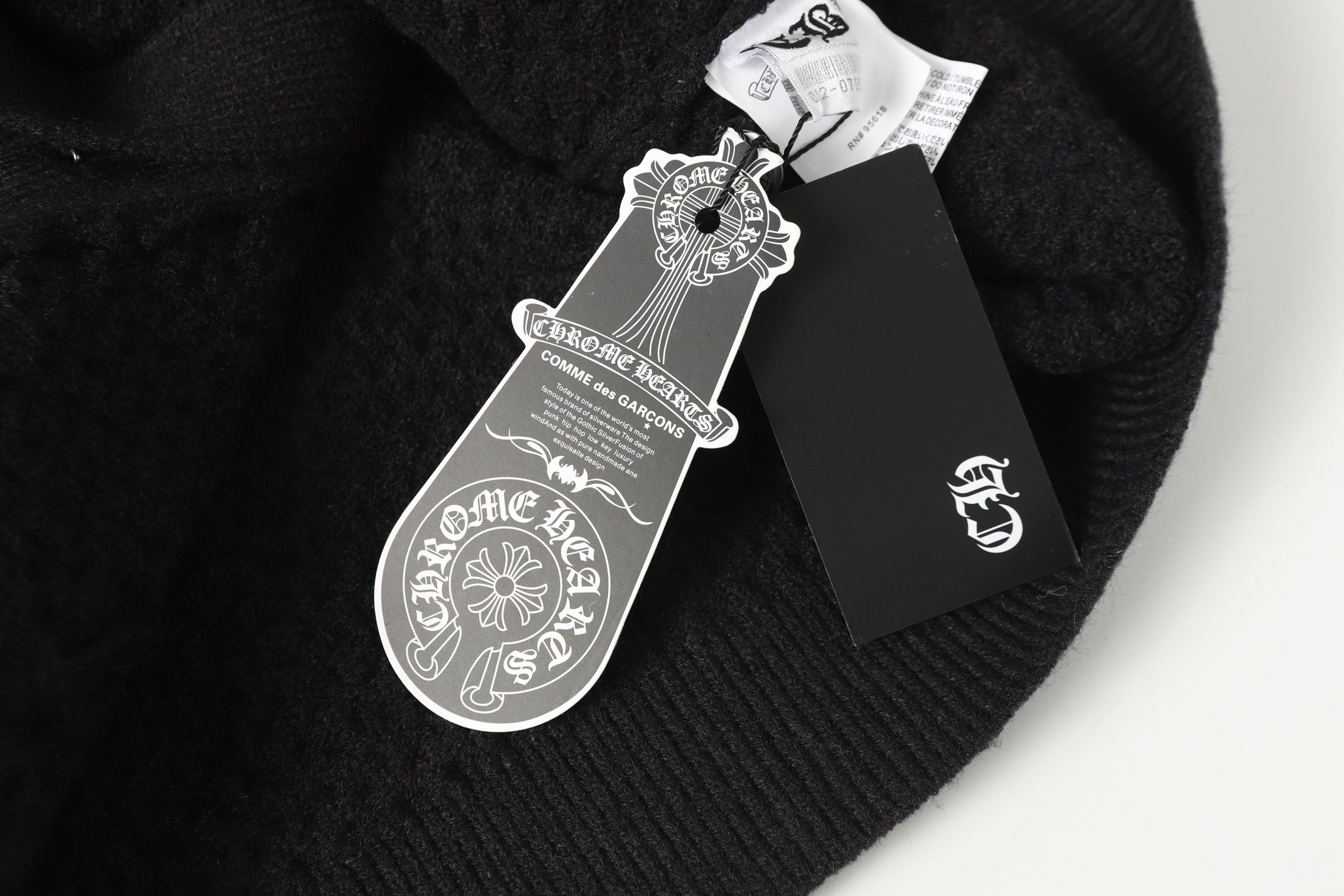 Gothic Cross Knit Cardigan - Black Grey Streetwear Jacket 904